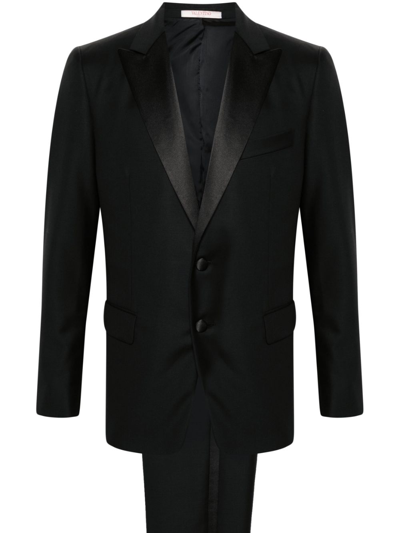 VALENTINO BLACK SINGLE-BREASTED WOOL TUXEDO