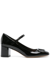 Valentino Vlogo Signature Patent Leather Mary Jane Pumps In Black