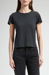 The Row Tori Short Sleeve Top In 黑色