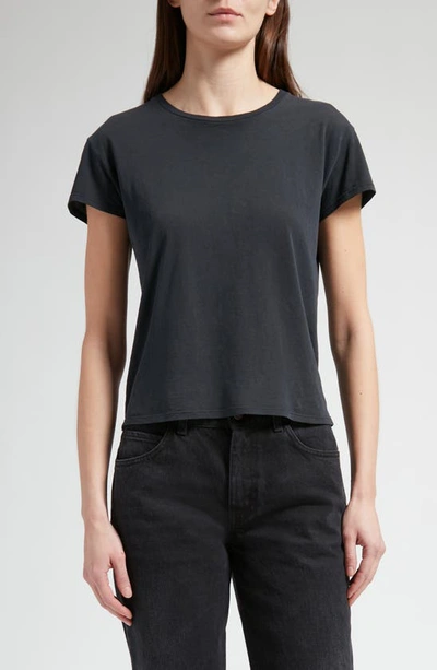 The Row Tori Short Sleeve Top In Black