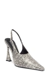 Jeffrey Campbell Creativity Slingback Pump In Black White Lizard