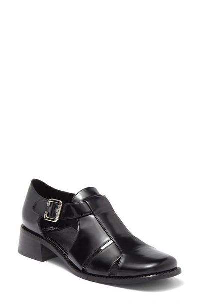 Jeffrey Campbell Lurie Fisherman Shoe In Black Box-silver