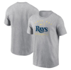 Nike Heather Gray Tampa Bay Rays Home Team Athletic Arch T-shirt In Heather Gray