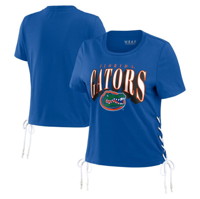 Wear By Erin Andrews Royal Florida Gators Side Lace-up Modest Crop T-shirt