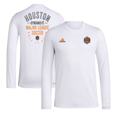 Adidas Originals Adidas White Houston Dynamo Fc Local Stoic Long Sleeve T-shirt