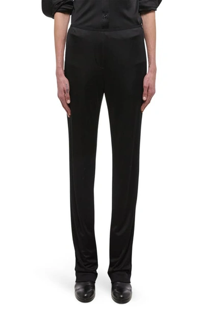 Helmut Lang Fluid Liquid Jersey Pants In Black
