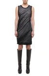 Helmut Lang Sheer-overlay Cotton Minidress In Black