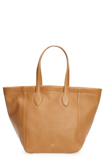 Khaite Medium Frazen Leather Tote Bag In Nougat