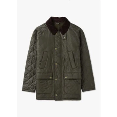 Barbour Mens Ashby Polarquilt Jacket In Sage In Brown