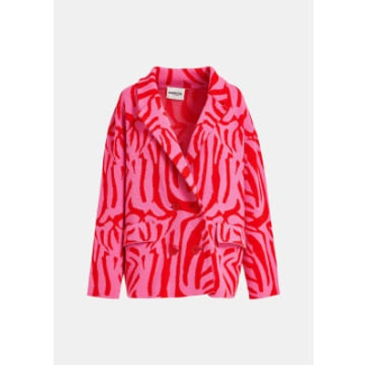 Essentiel Antwerp Figer Knitted Tailor Jacket In Pink
