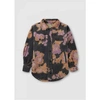 FREE PEOPLE WOMENS RUBY FLORAL PRINT FLEECE JACKET IN CHARCOAL