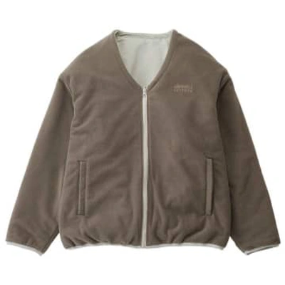 Gramicci Reversible Fleece Cardigan In Brown