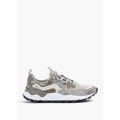 Flower Mountain Mens Yamano 3 Suede/nylon Ripstop Trainers In Grey-light Grey