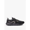 FLOWER MOUNTAIN MENS YAMANO 3 SUEDE/NYLON TRAINERS IN BLACK