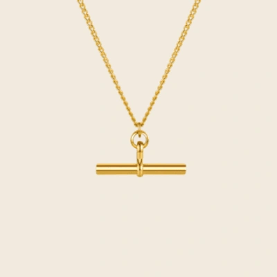 Nordic Muse Gold T-bar Chain Necklace