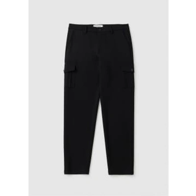 Les Deux Mens Como Reg Cargo Suit Pants In Black