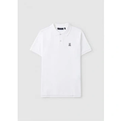 Psycho Bunny Mens Classic Poloshirt In White