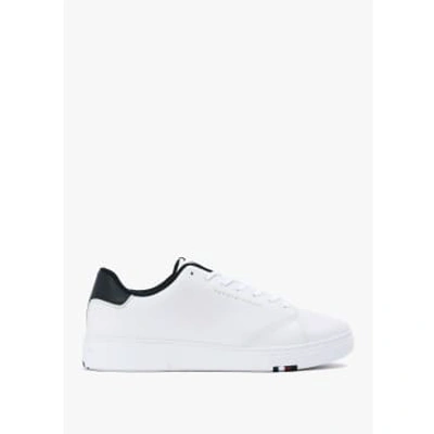 Tommy Hilfiger Mens Leather Cupsole Trainer In White