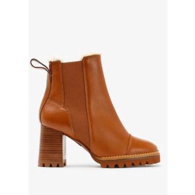 See By Chloé Sbc Mallory Sherling Lined Chelsea Boots In Brown