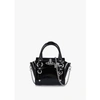 VIVIENNE WESTWOOD WOMENS BETTY MINI SHINY PATENT LEATHER TOTE BAG IN BLACK