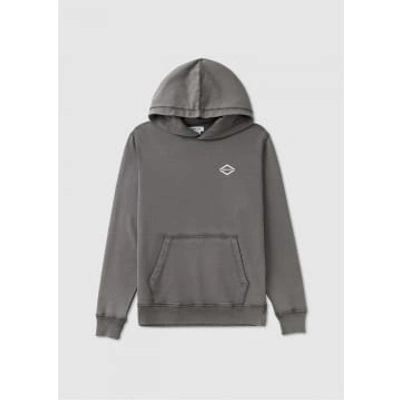 Replay Mens Garment Dye Hoodie In Iron Grey