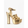 VIVIENNE WESTWOOD WOMEN'S BRITNEY PLATFORM GOLD HEELS