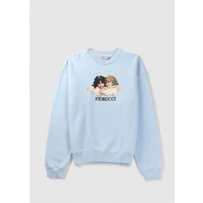 Fiorucci Womens Vintage Angel Sweatshirt In Pale Blue