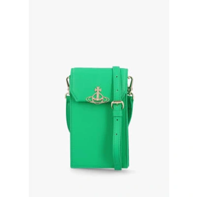 Vivienne Westwood Womens Vegan Phone Bag In Bright Green