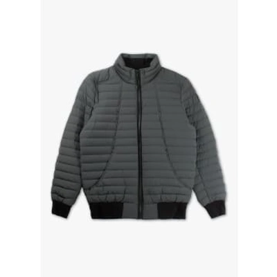 Moose Knuckles Mens Keap Bomber Jacket In Forest Hill In Gray