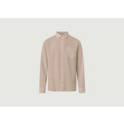 Knowledge Cotton Apparel Linen Shirt In Pink