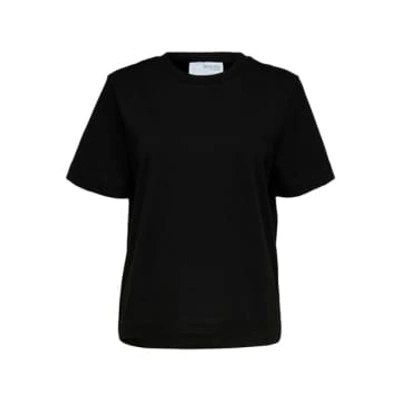 Selected Femme Essential Boxy Tee Black