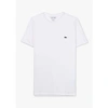 LACOSTE MENS PIMA COTTON JERSEY T-SHIRT IN WHITE
