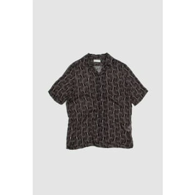 Dries Van Noten Carltone Embroidery Shirt Petrol In Black