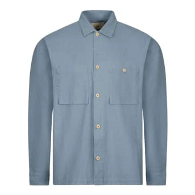 Folk Patch Overshirt In Blue