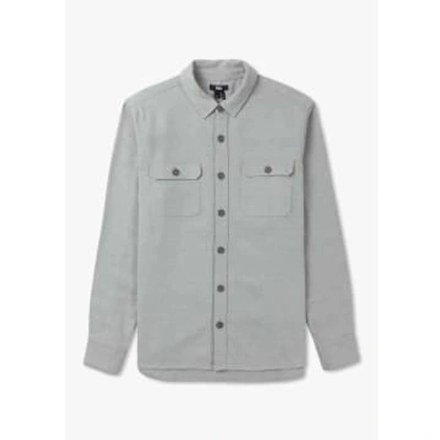 Paige Mens Wilbur Overshirt In Cracked Pearl In Grey