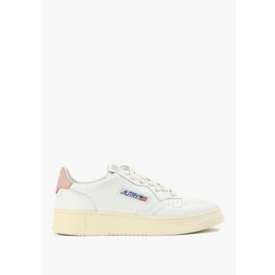Autry Womens Medalist Low Leather Trainers In Pink