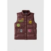 BILLIONAIRE BOYS CLUB MENS PATCHES DOWN FILLED GILET IN BROWN