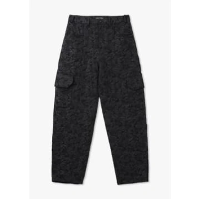 Baum Und Pferdgarten Womens Nachi Brocade Cargo Trousers In Black