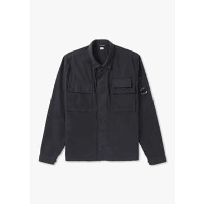 C.p. Company Mens Gabardine Shirt Jacket In Black