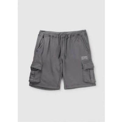 Replay Mens Garment Dye Cargo Shorts In Iron Grey