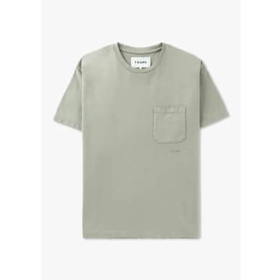Frame Mens Vintage T-shirt In Smoke Beige In Gray
