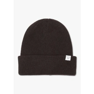 Norse Projects Mens Merino Lambswool Beanie In Brown