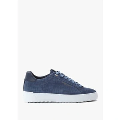 Android Homme Mens Zuma Croc Suede Trainers In Blue