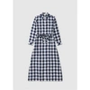 BARBOUR WOMENS MARINE CHECK MAXI DRESS IN NAVY CHECK