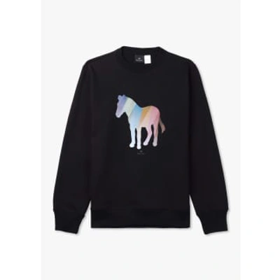 Paul Smith Mens Zebra Print Sweatshirt In Black