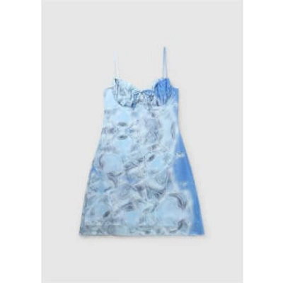 Fiorucci Womens Ice Print Balconette Dress In Blue