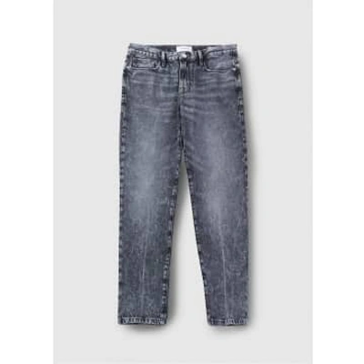 Frame Womens Le Noveau Straight Jeans In Kickdrum In Black