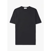 JOHN SMEDLEY MENS LORCA WELTED T-SHIRT IN BLACK