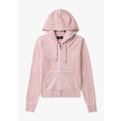 Juicy Couture Womens Dressing Gownrtson Classic Zip Up Hoodie In Light Pink
