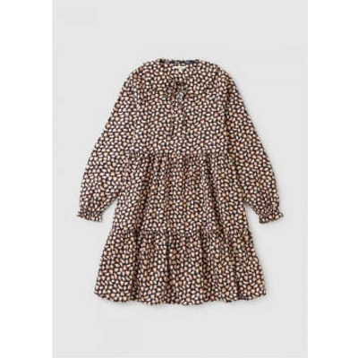 Barbour Womens Apia Long Sleeve Print Dress With Collar In Multi